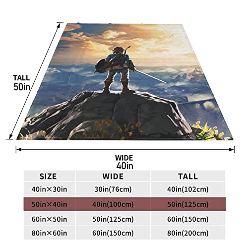 Anime Throw Blanket Cartoon Ultra Soft Lightweight Flannel Fleece Decor Blankets For Sofa All Season Super Cozy Plush Air Conditioner Blanket All Season Gift For Bedroom Living Room Sofa Car 50''X40'' #TOP2