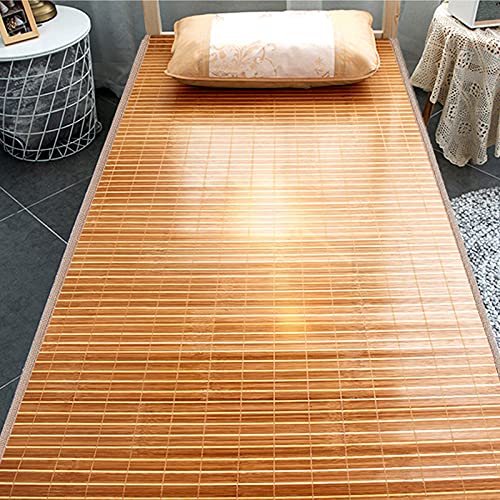 Colchón de bambú transpirable de doble cara plegable para verano, 100 x 190 cm, respetuoso con el medio ambiente, ligero, portátil, solución para dormir para mayor comodidad y frescura