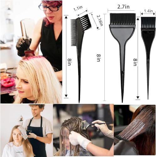 20 Pcs Hair Dye Brush and Bowl Set — top-down angle highlighting key features