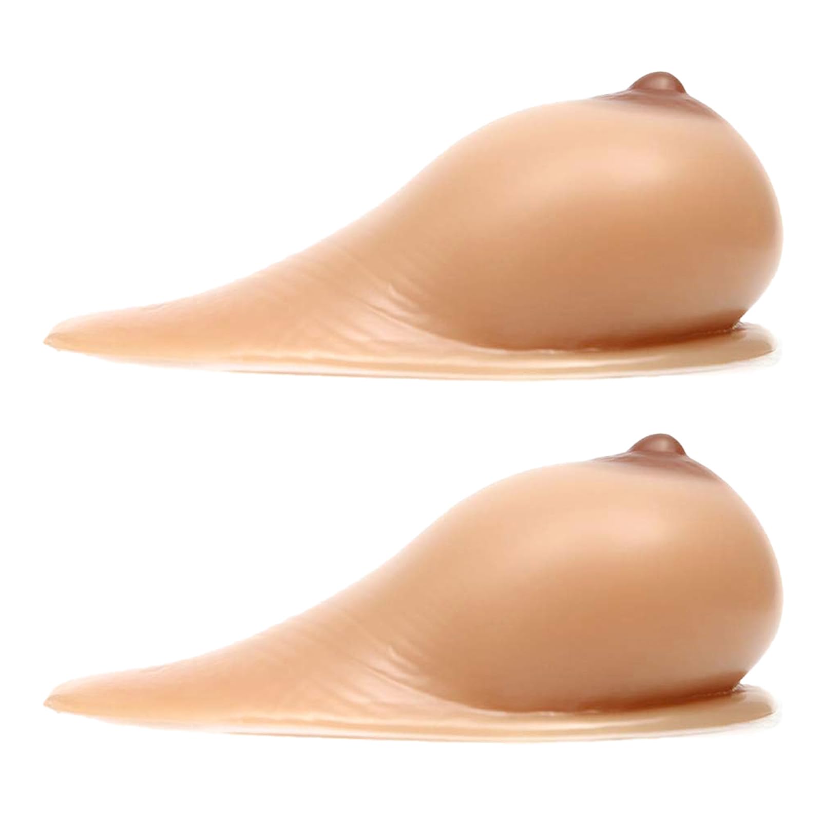 Gogago Women's Suntan Self Adhesive Fake Boobs 1 Pair Silicone Breast Forms Enhancers Forms B-Ee Cup For Crossdressers-Mastectomy-Prosthesis-Transgender-Cosplay,,Dd|Cup (1200G/Pair)