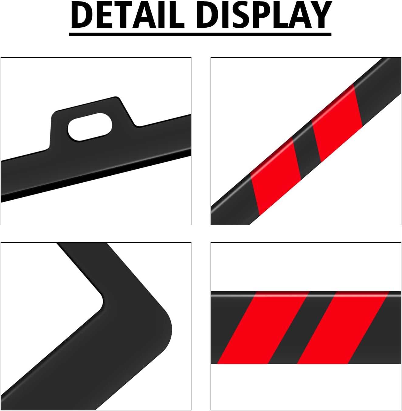 2PCS License Plate Frames for Charger Challenger Durango Journey Accessories with Tire Valve Caps License Plate Covers for Front Rear Car Tags Aluminum Alloy License Plate Holder Fit for All Vehicle - Image 2