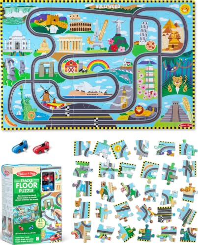 Melissa & Doug Race Around the World Floor Puzzle 48-Piece - image 1