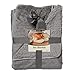 Furhaven Waterproof & Self-Warming Throw Blanket for Dogs & Indoor Cats, Washable & Reflects Body Heat - Terry & Sherpa Dog Blanket - Silver Gray, Large