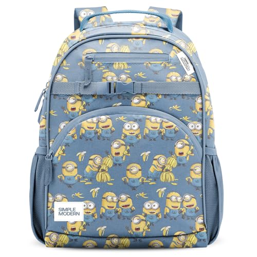 Simple Modern Mochila infantil grande Minions Meu Malvado Favorito para meninas e meninos | Mochila elementar para adolescentes | Coleção Fletcher | Crianças - 40,6 cm de altura | Minions Unite