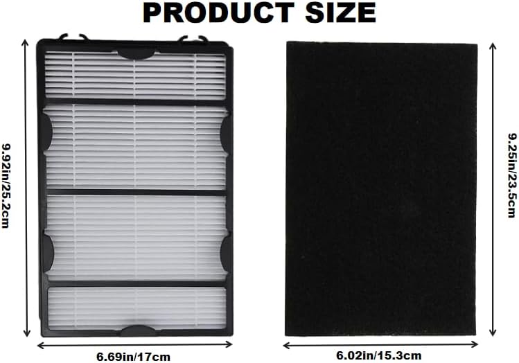 HAPF600 HEPA Filter Replacement for Holmes Air Purifier- Compatible with HAPF8650, HAP615, HAP625, HAP650, HAPF600D-U2 Models (3 Pack HEPA & Carbon Pre-Filters) - Image 2