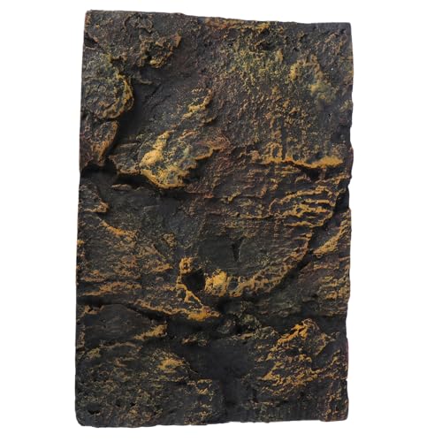 CORHAD 1Pc Reptile Tank Background Board PU Decorative Background Plate for Turtle Tank Realistic for Bearded Dragon Lizard Snake Enclosure Versatile Wall Decor