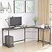 Teraves Reversible L-Shaped Desk Corner Gaming Computer Desk Office Workstation Modern Home Study Writing Wooden Table (Large, BOAK)
