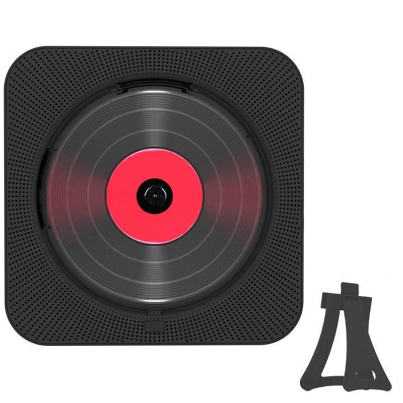 Naścienny odtwarzacz CD z Bluetooth, przenośny odtwarzacz muzyczny CD z pilotem zdalnego sterowania i wbudowanymi głośnikami HiFi do domu, biura i podróży