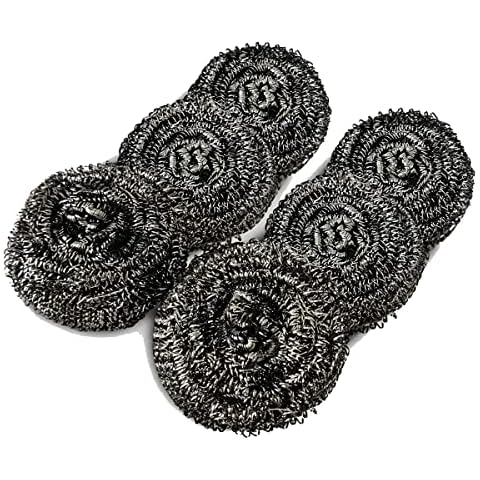 Scrubbing Brushes Stainless Steel Scourers Scrubbers Metal Steel Wire Ball Brush for Kitchen Sink Cleaning Tools(Pack of 6) Cover