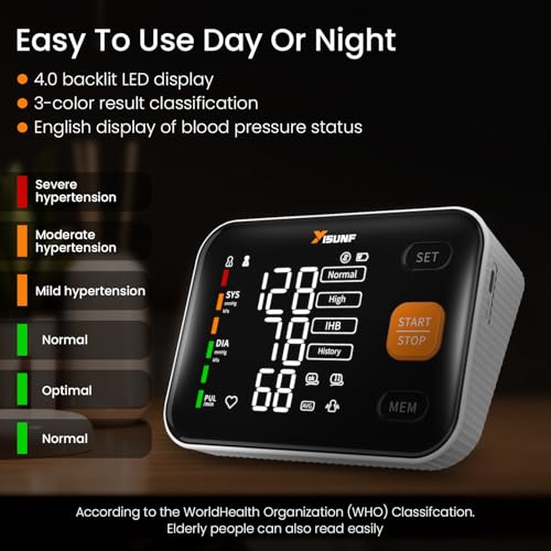 Image of Arm Blood Pressure Monitor, Automatic Digital Blood Pressure Machine for Home Use with Dual User Memory, Adjustable BP Cuff, Unlimited Free Measurement
