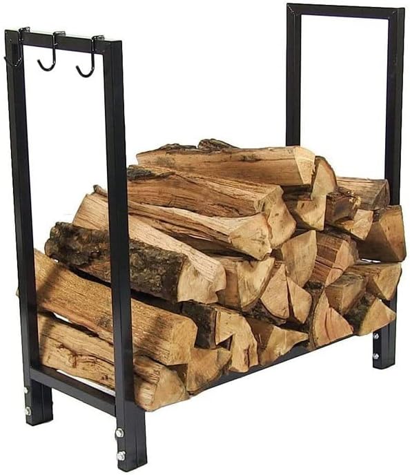 Fireplace Tool Iron Firewood Rack Indoor Outdoor Firewood Rack Storage Wood Rack Shelf,