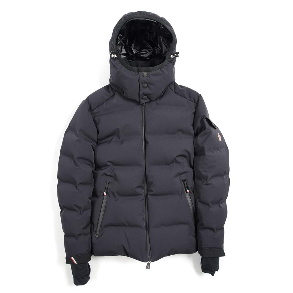 MONCLER 【2020-21年 秋冬 [モンクレール グルノーブル] MONCLER GRENOBLE MONTGETECH モンジュテック ダウン ジャケット フーディー ストレッチ メンズ ナイロン 無地 ネイビー [2]【並行輸入品】