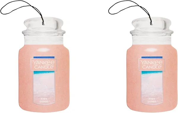 Yankee Candle Paper Car Jar, Pink Sands (Pack of 2)