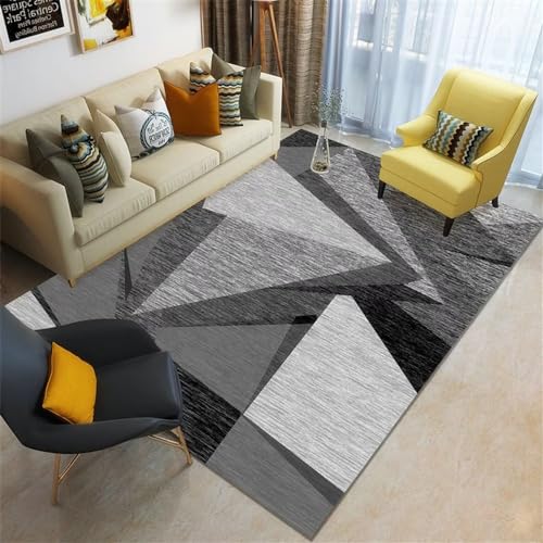 Tapis balcon extérieur gris flou triangle 200x250cm antidérapant durable