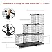 TomCare Cube Storage 6-Cube Metal Wire Cube Storage Storage Cubes Shelves Cube Closet Organizer DIY Storage Grids Stackable Storage Bins Wire Cubes Bookshelf Bookcase Modular for Home Office, Black