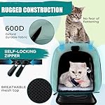 Cat, Dog Carrier for Small Medium Pet Carriers Up to15Lbs, Cat Carrier Soft- Sided Puppy Cat Bag Portable Foldable Airline Approved Carrier Travel (Green 18 * 11 * 11) - Image 3