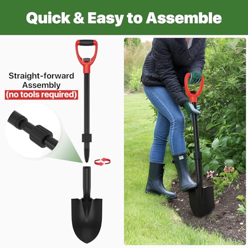 Pala de jardín resistente con mango ergonómico 33 pulgadas miniatura 5