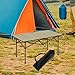 Lljsszr Outdoor Camping Side Table Portable Compact Stable Easy to Set up for 2-4 Persons for Bbqs Outdoor Cooking Camping, Beige