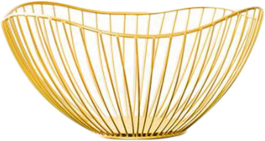 Yyonyou フルーツバスケット 北欧スタイル フルーツボウル キッチン 家庭用 収納バスケット 鉄製 お菓子 果物 小物収納かご A 本物の