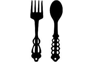 2 Piece Wall Fork Spoon Metal Home Wall Decorations