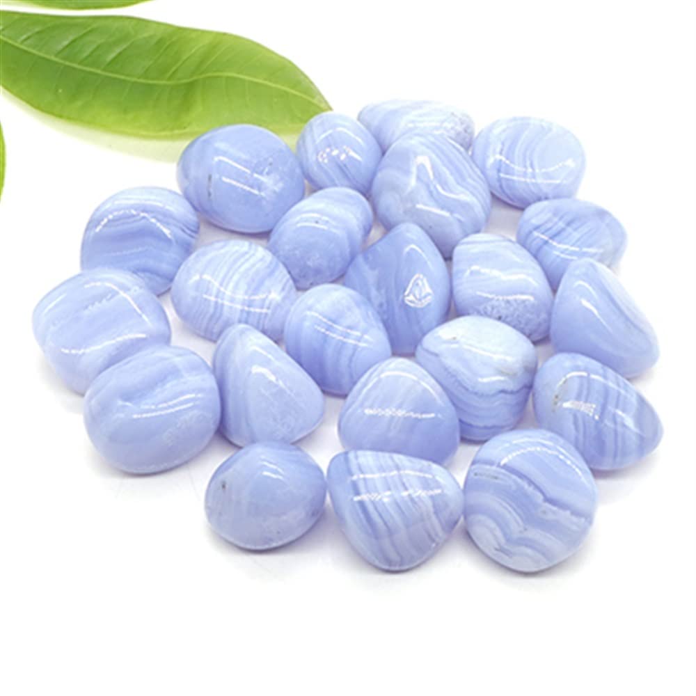 Agate bleue dentelle pierre précieuse et quartz clair pour DIY bijoux