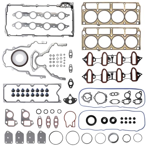 Image of Head Gasket Set 4.8L 5.3L, 2002-2011 for Chevy Avalanche /Express /Suburban /Silverado /Tahoe, for Buick Rainier, for GMC Envoy /Savana /Sierra /Yukon, for Isuzu Ascender, for Escalade, HS26191PT-1(78pcs)