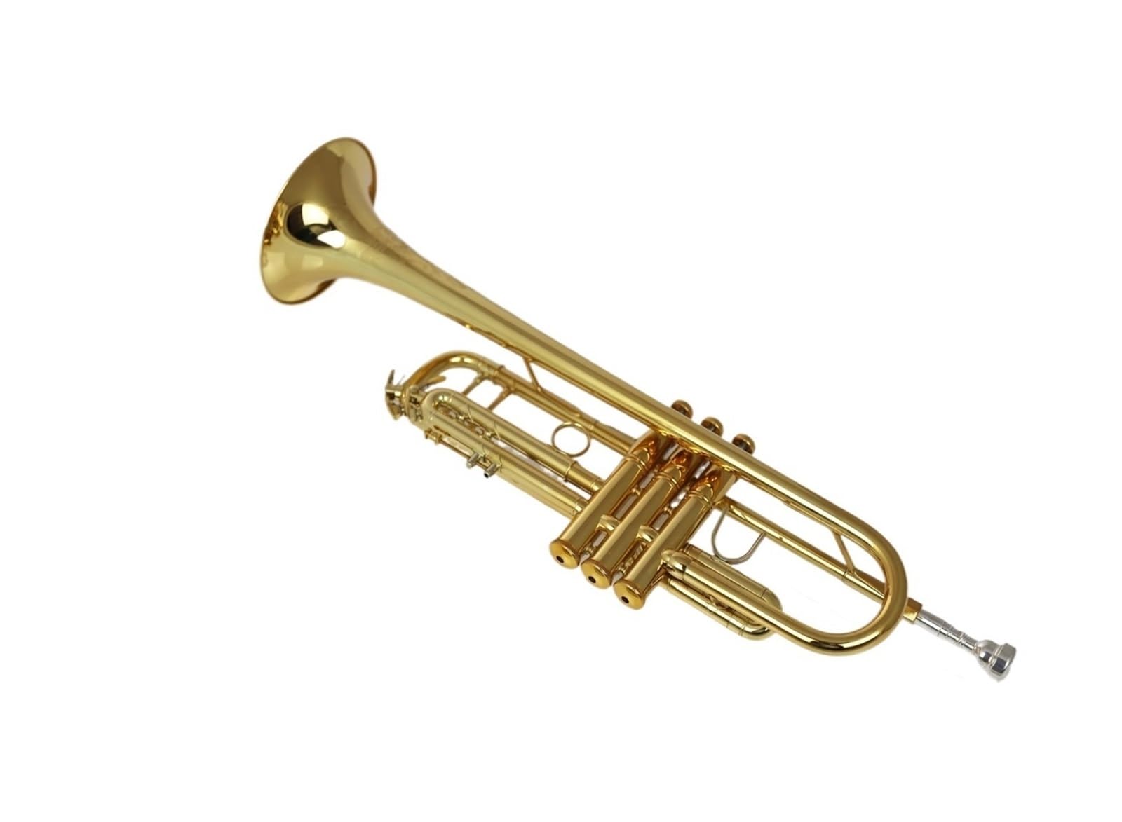 Trąbki Trąbka BB B płaska miedź posrebrzana profesjonalna trąbka ze skórzanym etui na instrument muzyczny