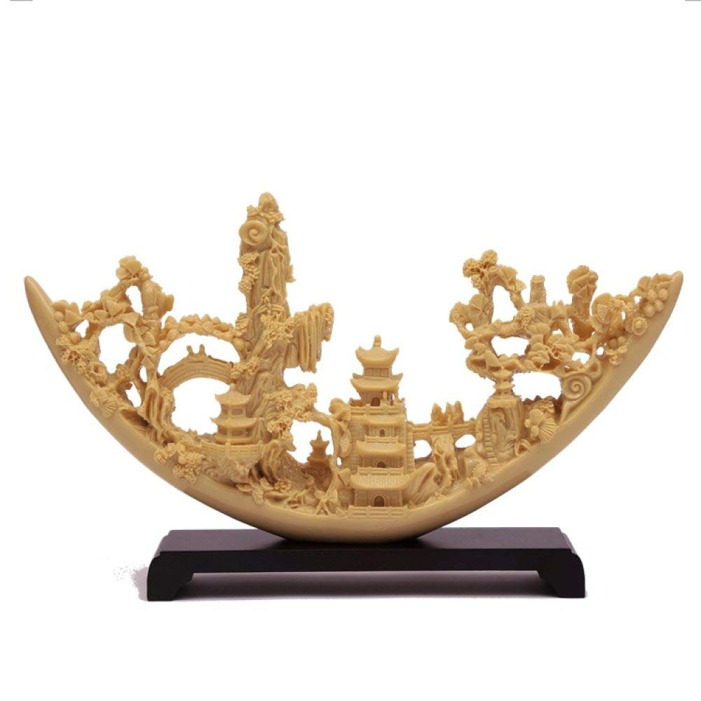 Rompre la monotonie du bureau grâce à la créative statue de pavillon jaune rétro