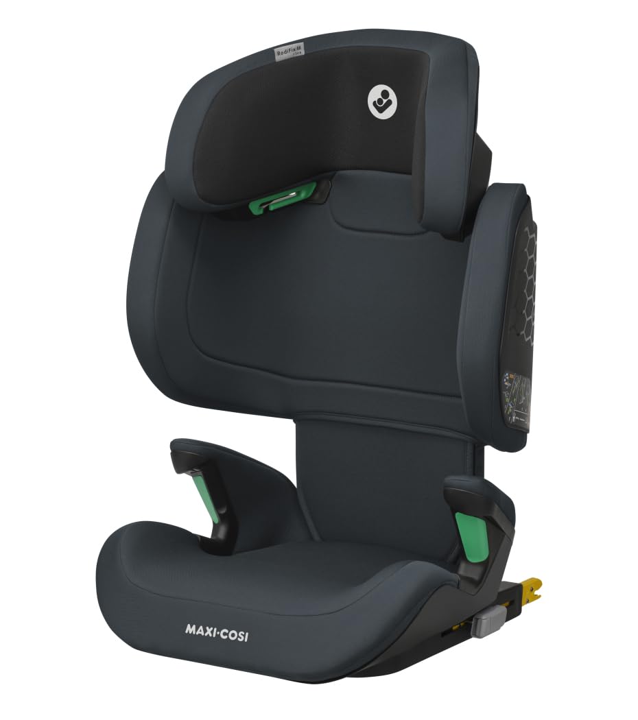 Maxi-Cosi RodiFix M i-Size, Seggiolino Auto 15-36 kg isofix, 3,5-12 anni, 100-150 cm, Seggiolino auto ISOFIX, Protezione Impatti Laterali G-CELL, Altezza Regolabile, colore Basic Grey