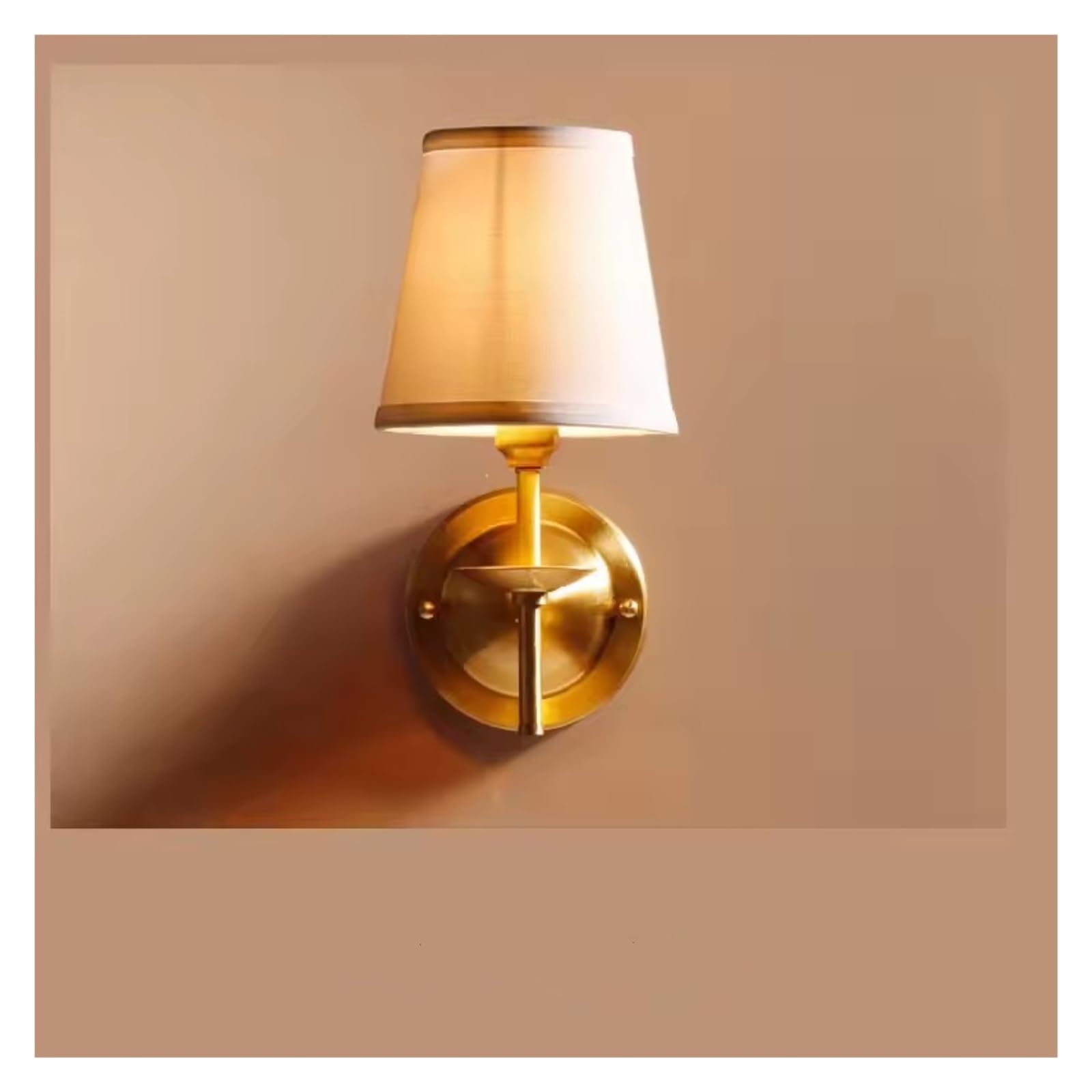 ASerZenith Modern Fabric Copper Wall Light Bedside Bedroom Living Room Hotel Aisle Staircase Wall Lamp Tv Background Study