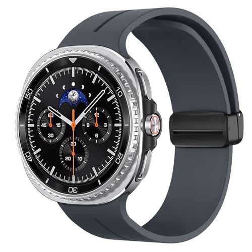 MoKo Sport Armband Kompatibel mit Samsung Galaxy Watch 8 40mm 44mm/Galaxy Watch 8 Classic 46mm, Weiches Silikon Uhrenarmband Ersatzarmband mit Magnetverschluss für Männer und Frauen
