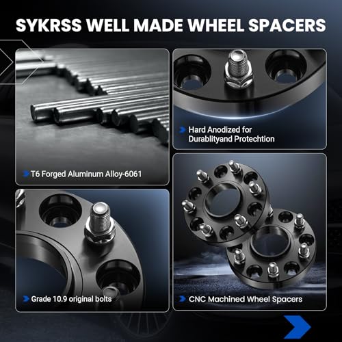 Image of 6x139.7 Wheel Spacers 1 inch Compatible with Ram 2019-2024, 77.8 mm Center Bore & 6 Lug Forged 6x5.5 Wheel Adapters with Hub-Centric M14x1.5, 4PCS