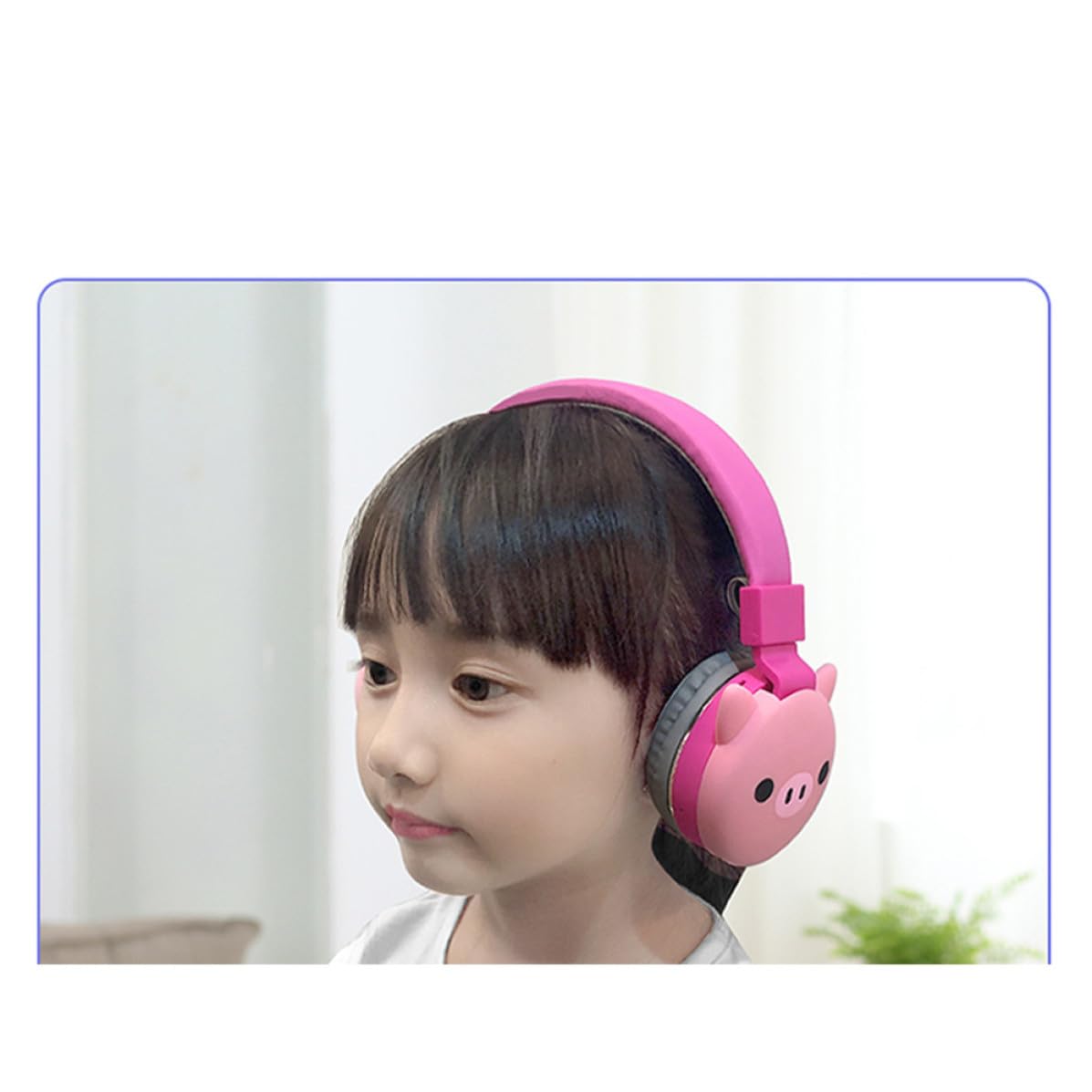 Cuffie Wireless da Testa Cartoon Animal, Cuffie Wireless Pieghevoli Rosa in Abs, Spugna e Silicone, 360 Mah, per Ragazze, Casa e Giochi