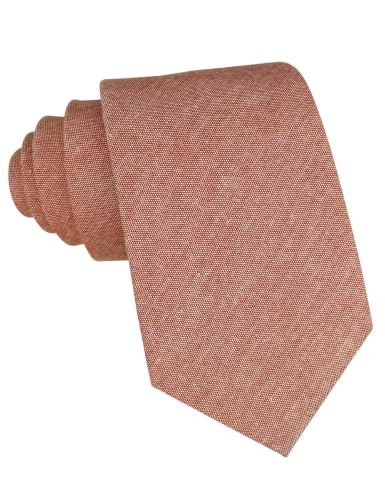 Image of Kebocis Mens Solid Color Cotton Necktie for Men