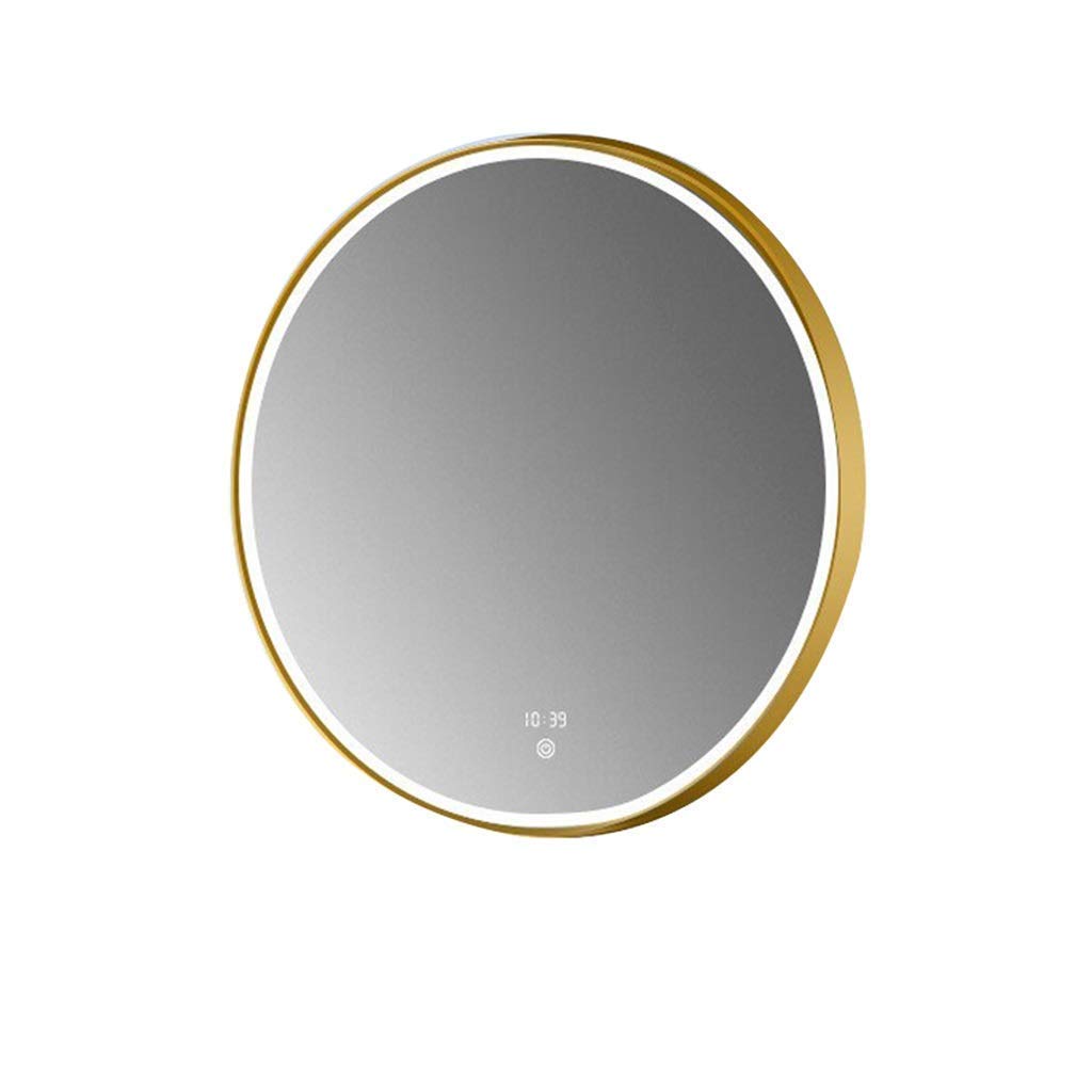 Wall Mirror with Lights Aluminum Alloy Frame Stepless Dimmer Switch Make Up Mirror for Bathroom and Living Room