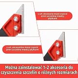 Skrobak do fug z 5 zapasowymi ostrzami, narzędzie do usuwania fug, kątowy środek do czyszczenia fug, do czyszczenia płytek, łazienki, kuchni