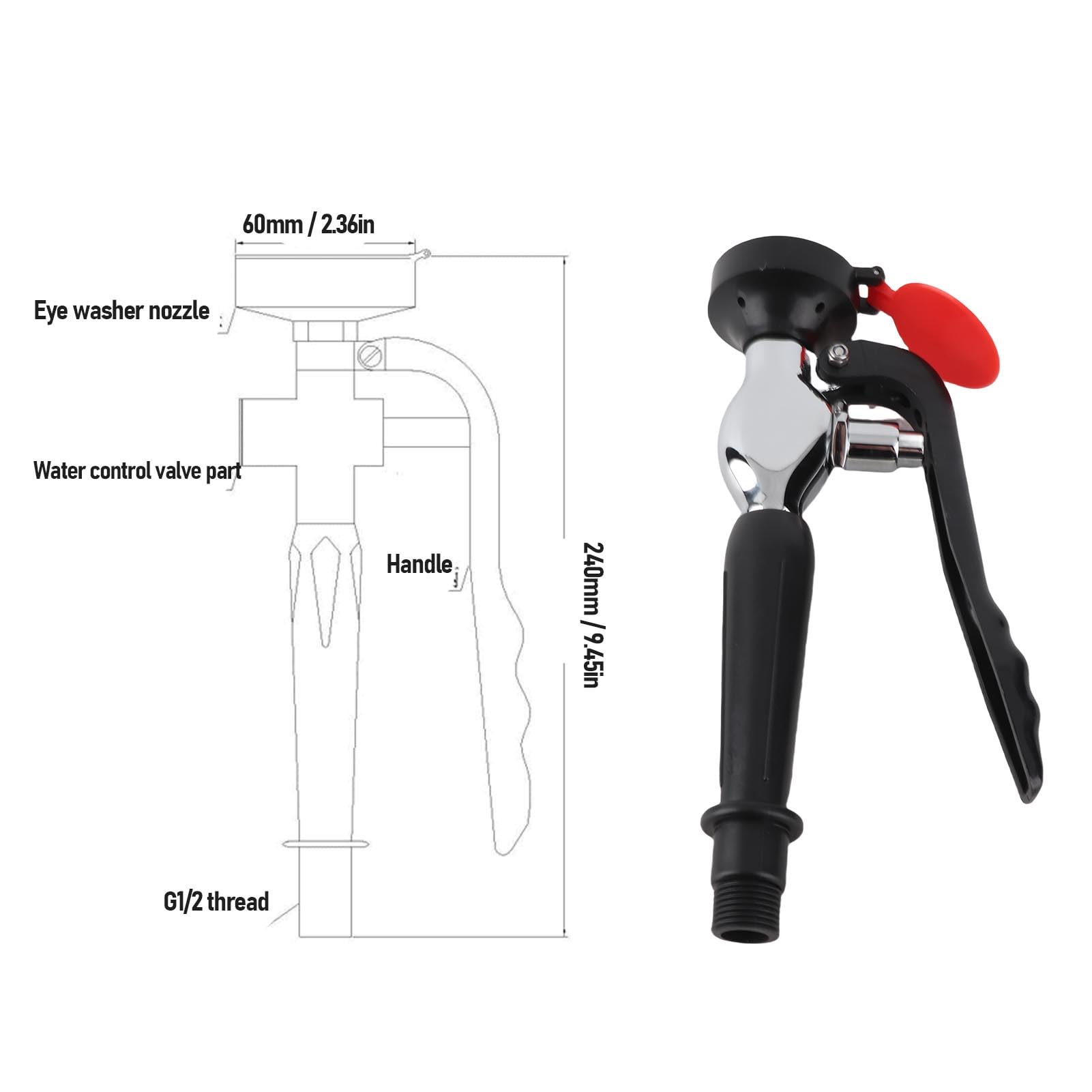 Cocoarm Certificado de Emergencia Tabletop de la Superficie de la Boca Individual Ojos Fuertes de Material para Laboratorios, Dispositivos de Primera Ayuda Fácil de Usar