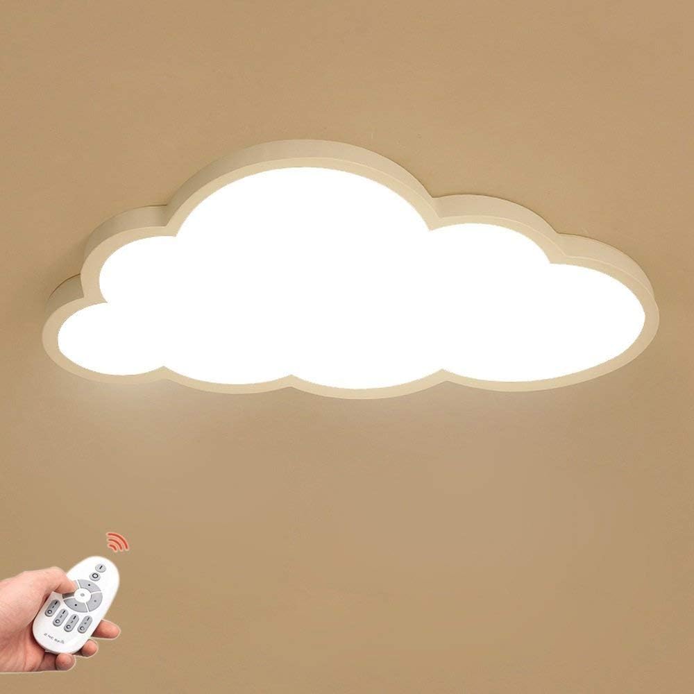 DHGIE Plafonnier LED Dimmable De Salon Pour Chambre Garçon Fille, Luminaire Chambre Enfant Intérieur à Couleur Réglable Blanc Coloré