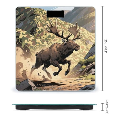 Báscula digital de baño camuflaje ciervo LCD 400 lb miniatura 2