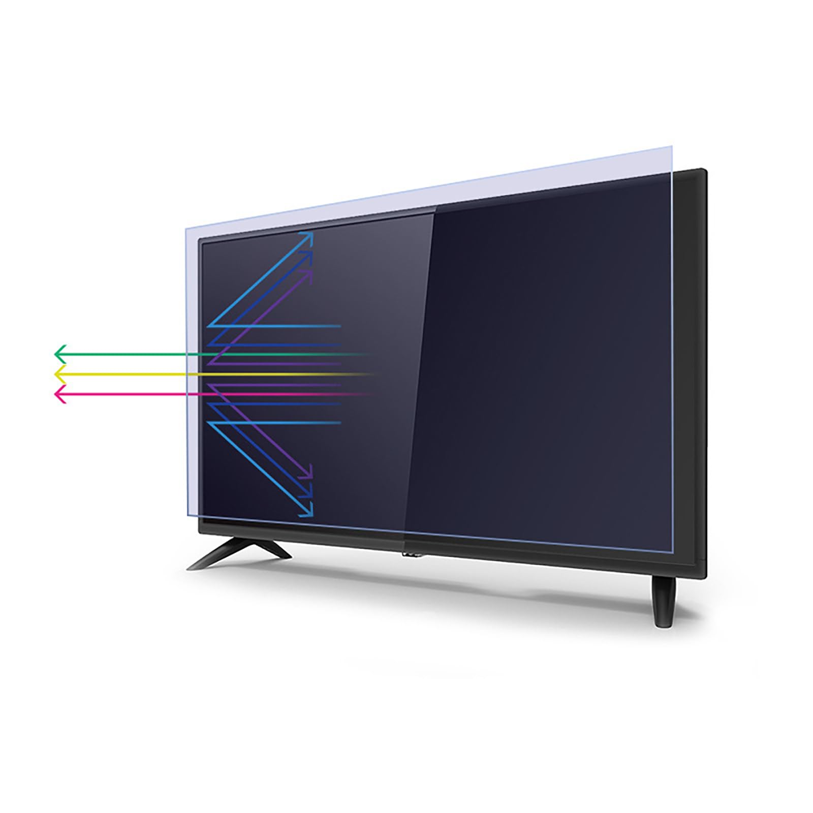 Anti-bleu pour téléviseur mat supprime fatigue visuelle écran 65 75
