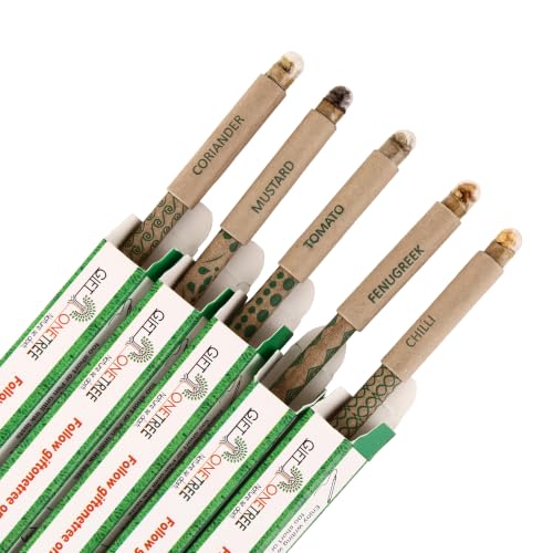 Image of GIFTONETREE Eco Friendly Plantable Seed Pens | Return Gift | Corporate Gifting | Best for Distributing in School (Multi-Design Pen in Box, 15, count)
