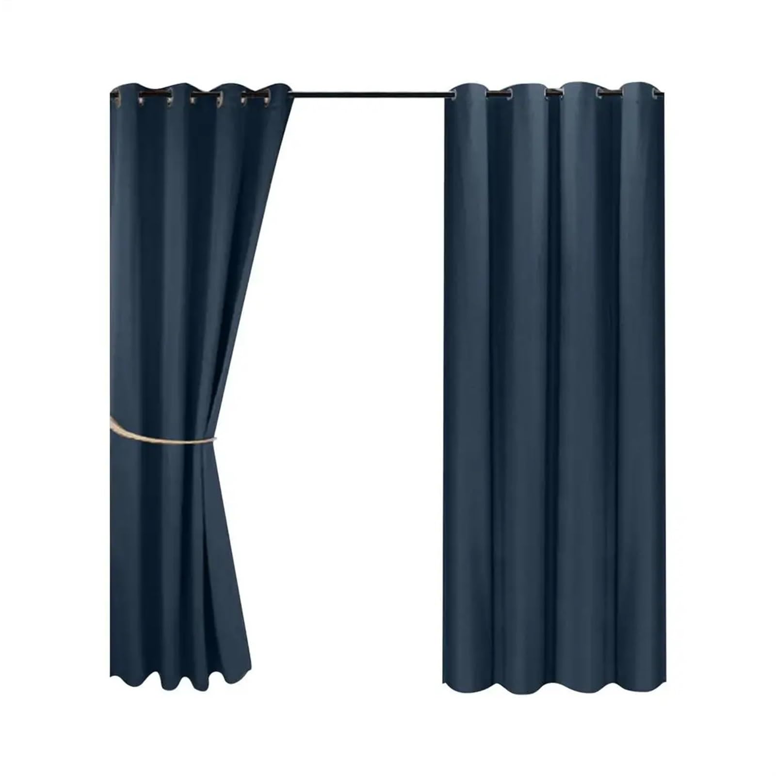 Zymjzbetic Pergola Curtain Outdoor Patio High Shading Curtain, Punch-free Window Blackout Grommet for Porch, Pergola, Cabana, Gazebo, Sun Room(Blue)