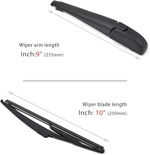 Miniatura 2 de OTUAYAUTO 85242-42040 - Juego de limpiaparabrisas trasero, repuesto para Toyota RAV4 2013-2018, Jeep Compass 2017-2018