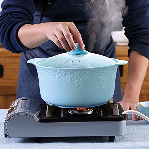 SQMGFA Cazuela de 33 Piezas, vajilla, Platos, Cuencos, Tazas y ollas, Porcelana Saludable para Uso Diario en la Cocina y el Comedor, cazuela de Hierro Fundido.