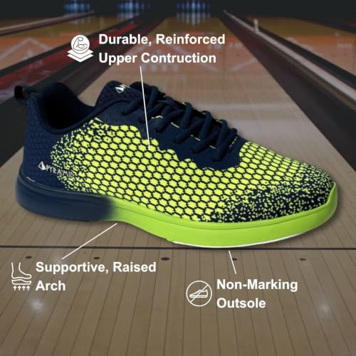 Image of Pyramid Men's Path Lite Seamless Mesh Bowling Shoes - Lightweight Seamless Design, Athletic Fit, Breathable Knit Upper, Universal Slide Soles