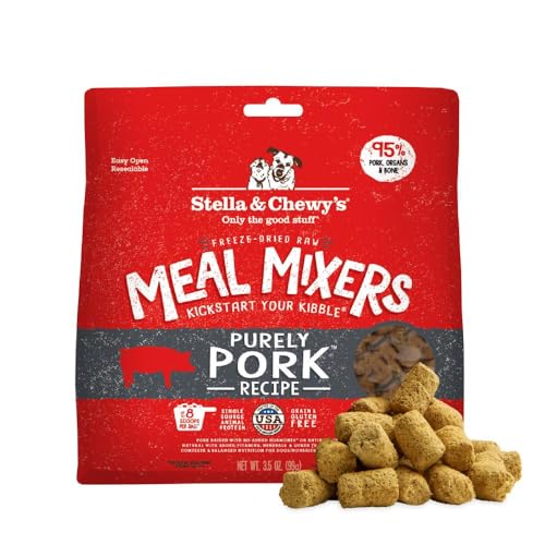 Stella & Chewy's Freeze-Dried Raw Pork Meal Mixers- Dog Food Topper and Mixer - Made with 95% Farm-Raised Pork, Organs & Bone - Perfect for Picky Eaters - Grain-Free - 3.5 oz - image 1