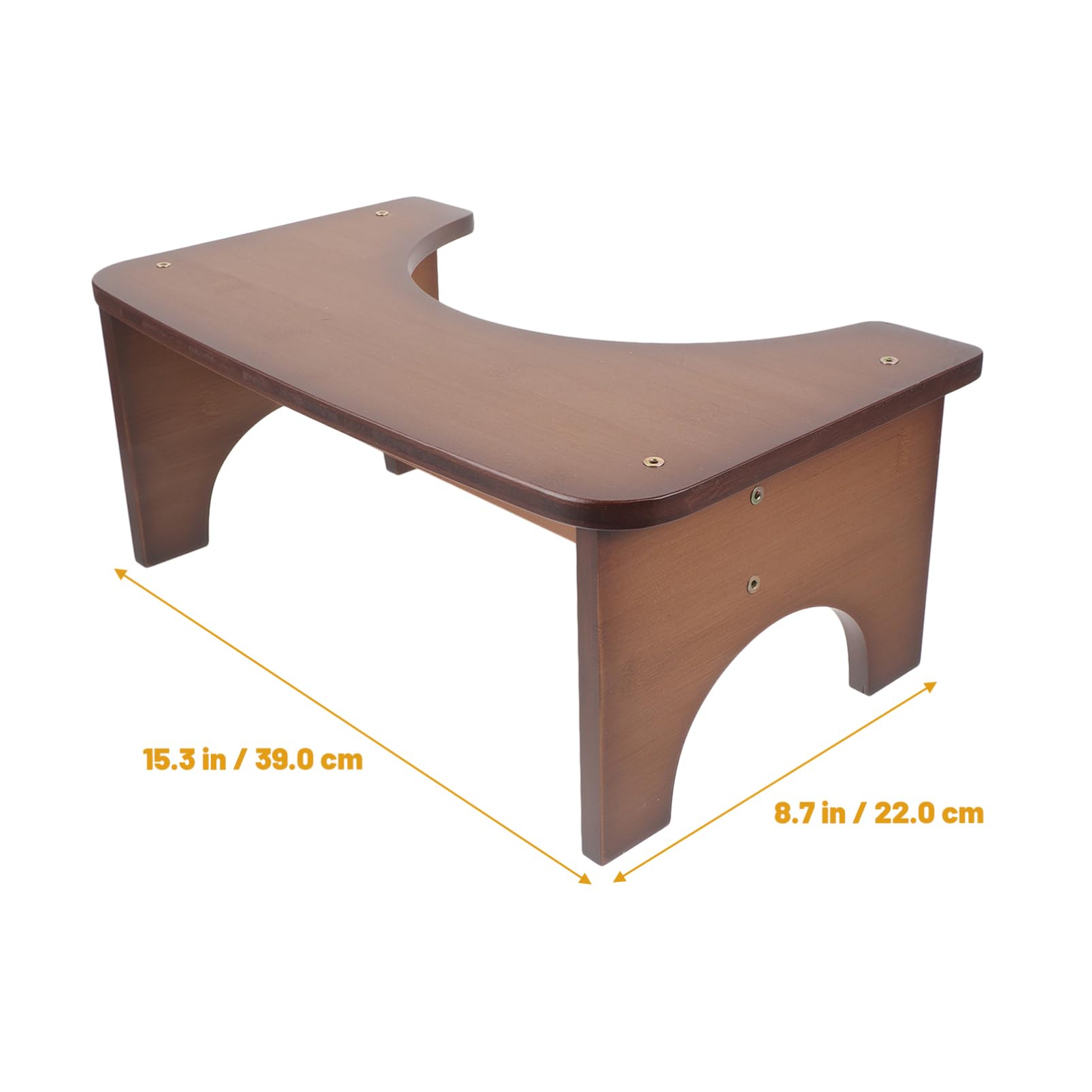 IWOWHERO Bamboo Poop Stool for Bathroom Step Stool for Adults Stool for Toilet Comfortable Stable