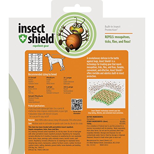 Chaleco de Seguridad Protector Repelente de Insectos Insect Shield para Perros 11 Pulgadas miniatura 5