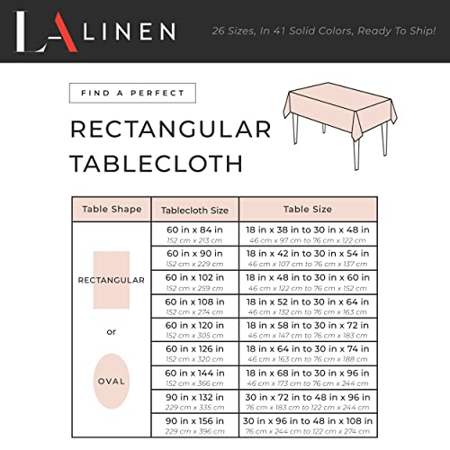 La Linen Polyester Poplin Washable Rectangular Tablecloth, Stain And Wrinkle Resistant Table Cover 60X108, Fabric Table Cloth For Dinning, Kitchen, Party, Holiday 60 By 108-Inch, Dusty Rose #TOP4