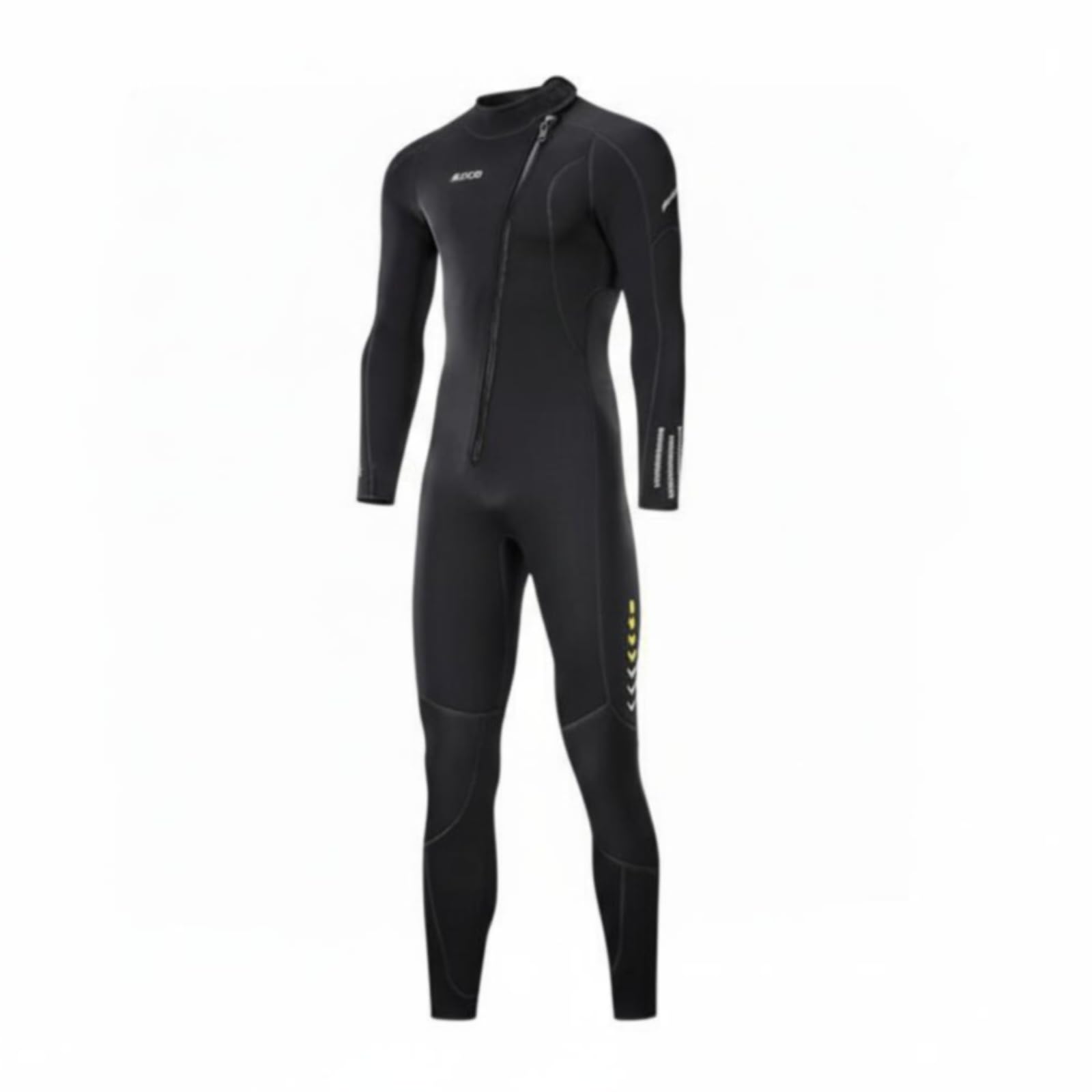 Tuta Muta per Uomo con Materiale in E Nylon per Isolamento Termico E Comfort Durante Il Nuoto con Struttura Flessibile per Movimenti Ottimali Adatta, Nero, M